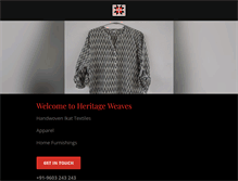 Tablet Screenshot of heritageweaves.com